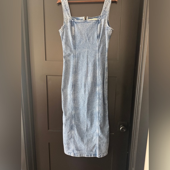 Abercrombie & Fitch Blue Denim Midi Dress - Picture 2 of 5